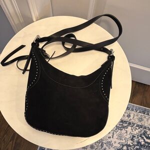 Rebecca Minkoff Black Suede Women's Shoulder Bag